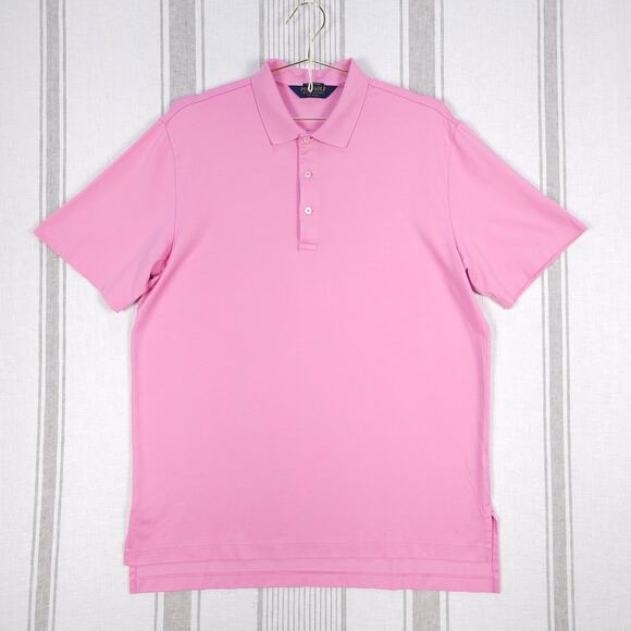 Polo Golf Ralph Lauren Polo Shirt Mens Extra Large Pink‎ Performance Golf Preppy - Picture 1 of 7